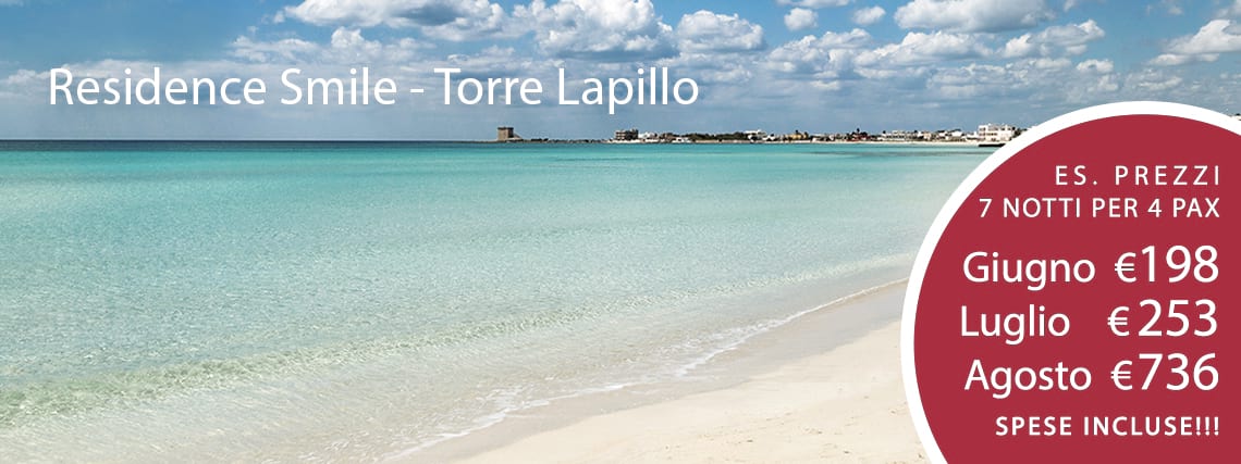 Offerta Lancio Sconti Fino Al 40 Residence Vacanze Torre Lapillo Barbarhouse